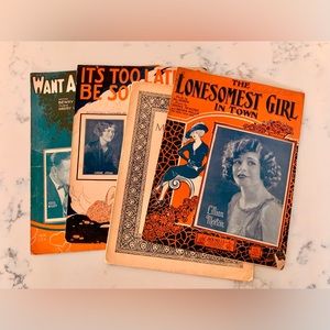 SOLD Vintage piano sheet music